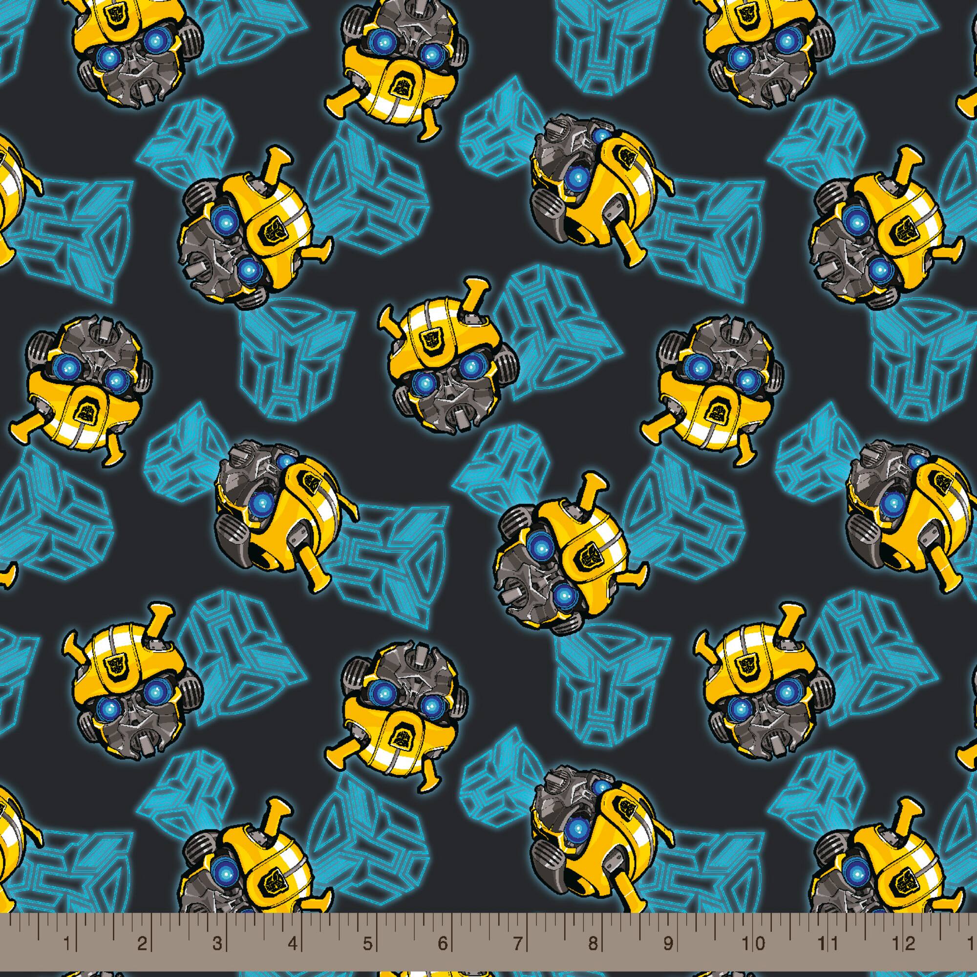 Hasbro Transformers Bumblebee Head Toss Cotton Fabric